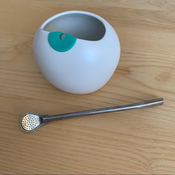 David’s Tea ceramic maté gourd (incl. bombilla) - Picture 1 of 6